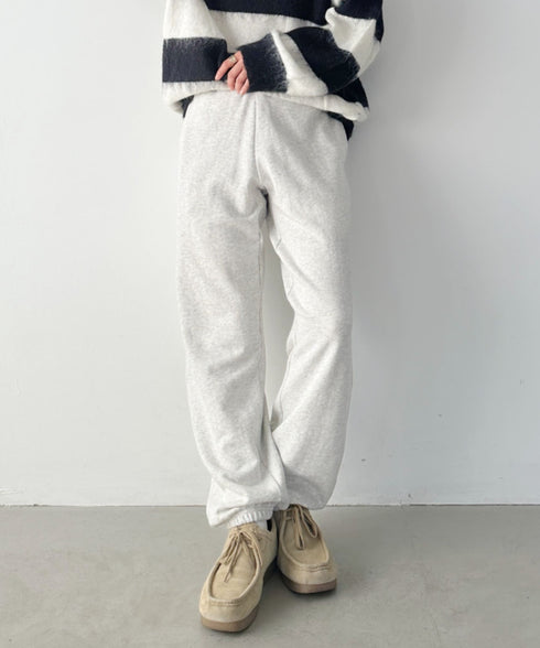 【S ~XXLサイズ対応】カラー ワイド ルーズ ビッグ オーバーサイズ スウェットパンツ | IM2232021 | オートミール