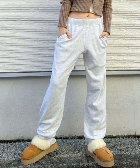 【S ~XXLサイズ対応】カラー ワイド ルーズ ビッグ オーバーサイズ スウェットパンツ | IM2232021 | オートミール