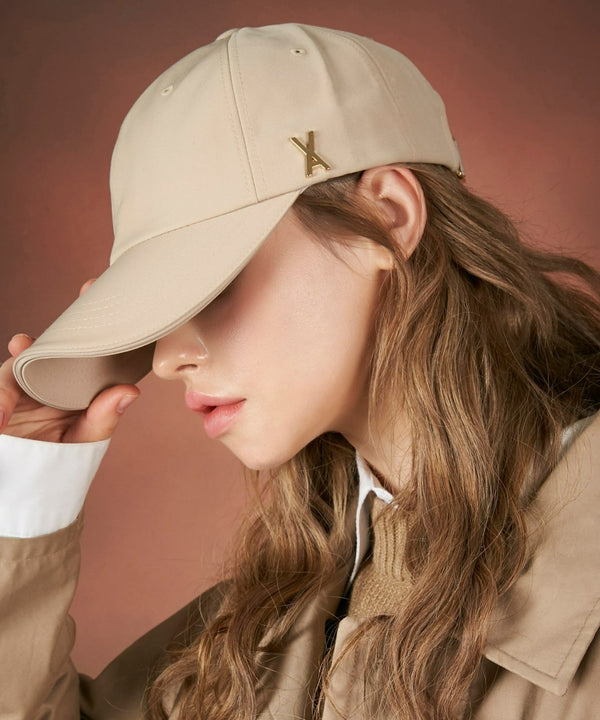 VARZAR(バザール)/Gold stud over fit ball cap/ゴールド スタッズ オーバーフィット ベースボール キャップ | IL5232026 | ベージュ