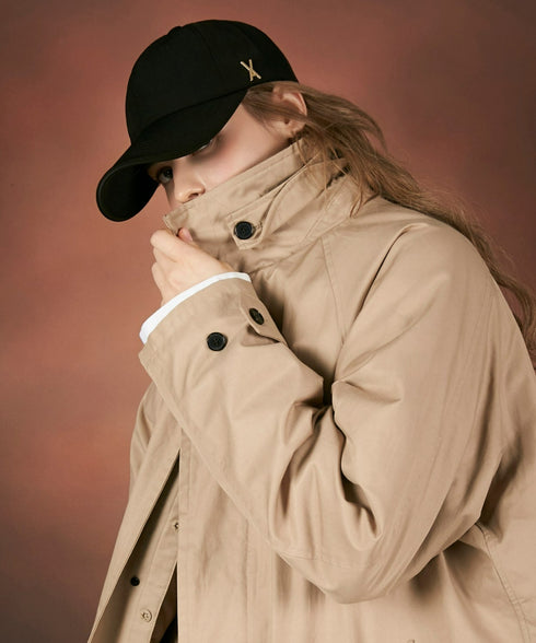 VARZAR(バザール)/Gold stud over fit ball cap/ゴールド スタッズ オーバーフィット ベースボール キャップ | IL5232026 | ブラック