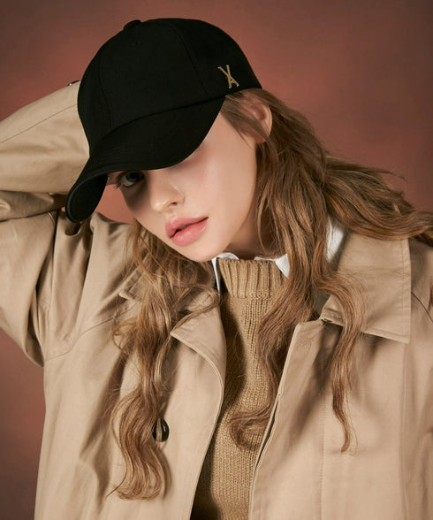 VARZAR(バザール)/Gold stud over fit ball cap/ゴールド スタッズ オーバーフィット ベースボール キャップ | IL5232026 | ブラック