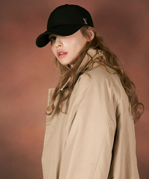 VARZAR(バザール)/Gold stud over fit ball cap/ゴールド スタッズ オーバーフィット ベースボール キャップ | IL5232026 | ブラック