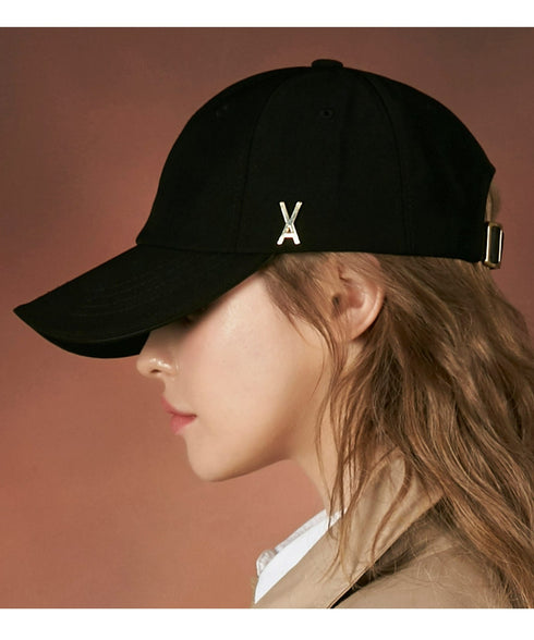 VARZAR(バザール)/Gold stud over fit ball cap/ゴールド スタッズ オーバーフィット ベースボール キャップ | IL5232026 | ブラック