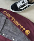 Carhartt(カーハート)/袖ロゴ ロンT USA規格 ルーズフィット ヘビーウェイト 6.75Oz ビッグサイズ オーバーサイズ コットン K231/ LOOSE FIT HEAVYWEIGHT LONG-SLEEVE LOGO SLEEVE GRAPHIC T-SHIRT | IM2233010 | ワインレッド