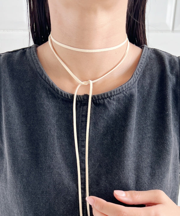 フェイクスウェード コードチョーカー | MD4232001 | アイボリー