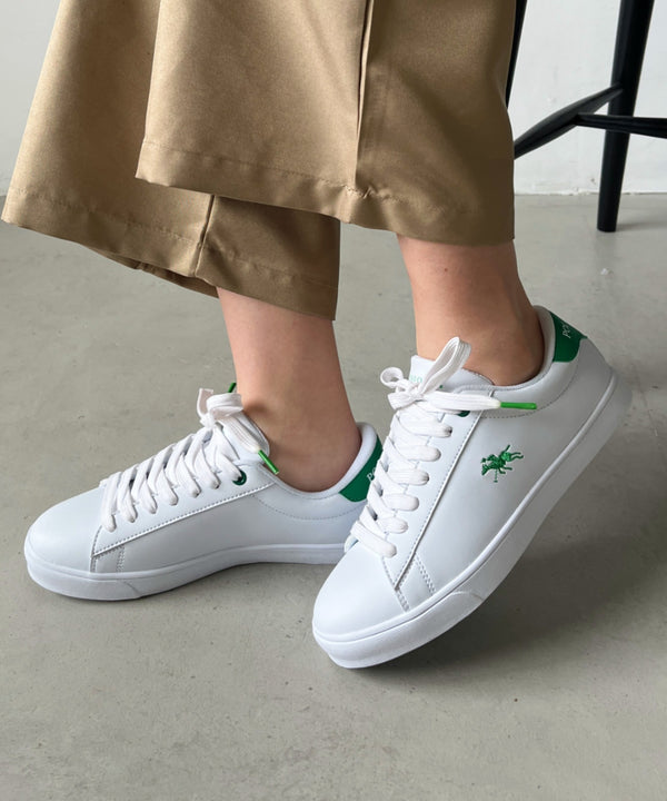 【POLO CHAMPS/ポロチャンプス】別注 ワンポイント刺繍 ローカット コートスニーカー | CL3233033 | グリーン