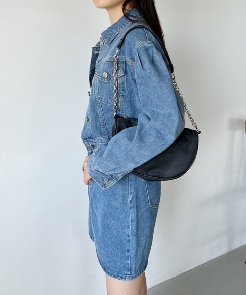 クロップド丈デニムジャケットセットアップ | CL2233073 | ブルー