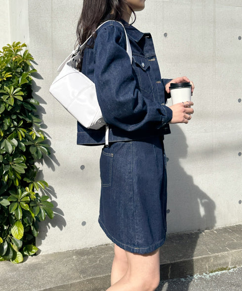 クロップド丈デニムジャケットセットアップ | CL2233073 | ネイビー
