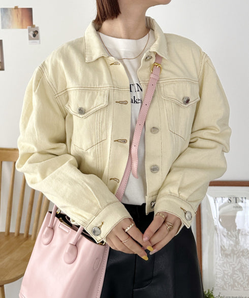 クロップド丈デニムジャケットセットアップ | CL2233073 | ホワイト