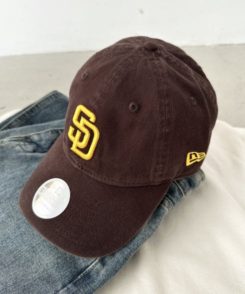 NEW ERA(ニューエラ)/9TWENTY MLB CORE CLASSIC 限定 メジャーリーグ べースボール ロゴキャップ MLB公式 チームロゴネームタグ アジャスター付 サイズ調整可能 | IM5232030 | ブラウン