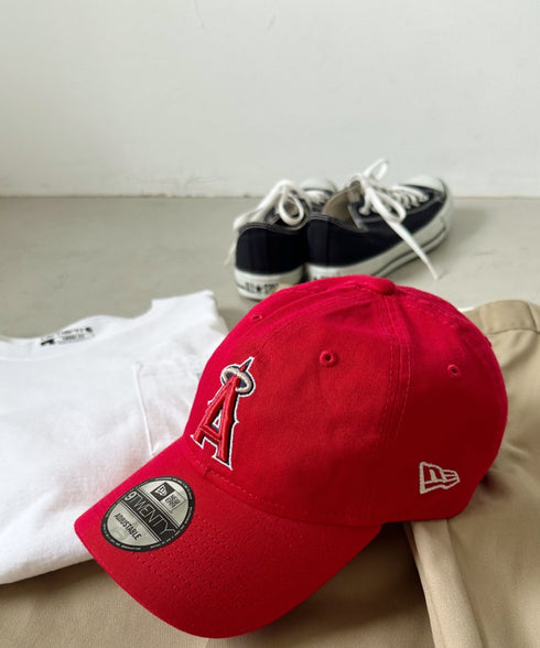 NEW ERA(ニューエラ)/9TWENTY MLB CORE CLASSIC 限定 メジャーリーグ べースボール ロゴキャップ MLB公式 チームロゴネームタグ アジャスター付 サイズ調整可能 | IM5232030 | レッド系その他3