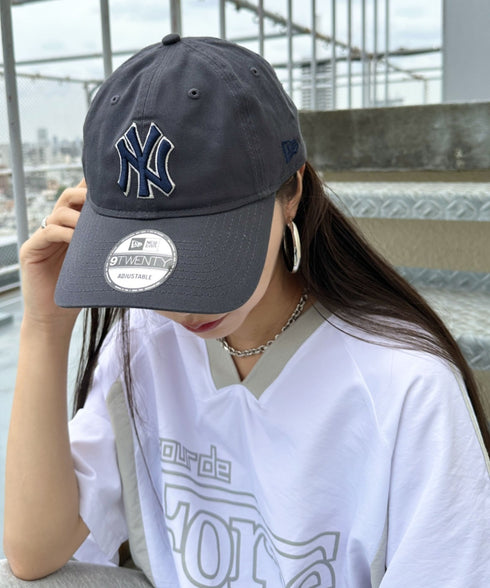 NEW ERA(ニューエラ)/9TWENTY MLB CORE CLASSIC 限定 メジャーリーグ べースボール ロゴキャップ MLB公式 チームロゴネームタグ アジャスター付 サイズ調整可能 | IM5232030 | グレー