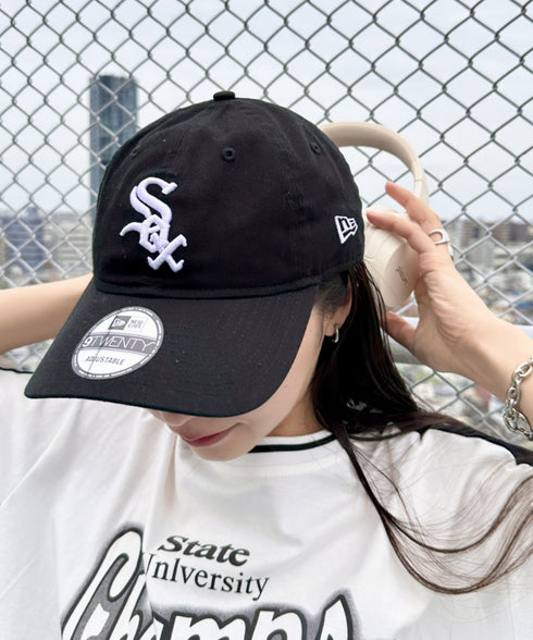 NEW ERA(ニューエラ)/9TWENTY MLB CORE CLASSIC 限定 メジャーリーグ べースボール ロゴキャップ MLB公式 チームロゴネームタグ アジャスター付 サイズ調整可能 | IM5232030 | ブラック系その他2