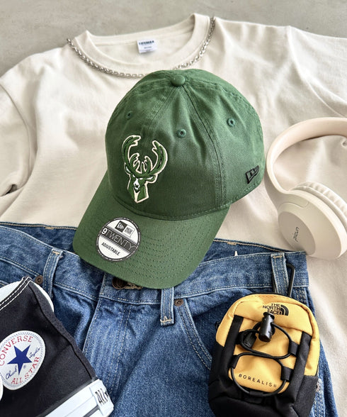 NEW ERA(ニューエラ)/9TWENTY MLB CORE CLASSIC 限定 メジャーリーグ べースボール ロゴキャップ MLB公式 チームロゴネームタグ アジャスター付 サイズ調整可能 | IM5232030 | オリーブ