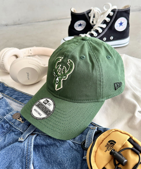 NEW ERA(ニューエラ)/9TWENTY MLB CORE CLASSIC 限定 メジャーリーグ べースボール ロゴキャップ MLB公式 チームロゴネームタグ アジャスター付 サイズ調整可能 | IM5232030 | オリーブ