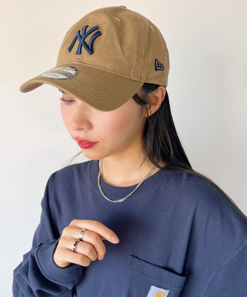 NEW ERA(ニューエラ)/9TWENTY MLB CORE CLASSIC 限定 メジャーリーグ べースボール ロゴキャップ MLB公式 チームロゴネームタグ アジャスター付 サイズ調整可能 | IM5232030 | ベージュ