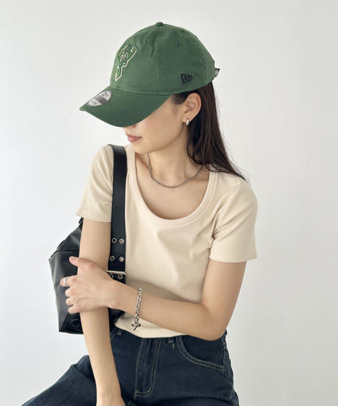 NEW ERA(ニューエラ)/9TWENTY MLB CORE CLASSIC 限定 メジャーリーグ べースボール ロゴキャップ MLB公式 チームロゴネームタグ アジャスター付 サイズ調整可能 | IM5232030 | オリーブ