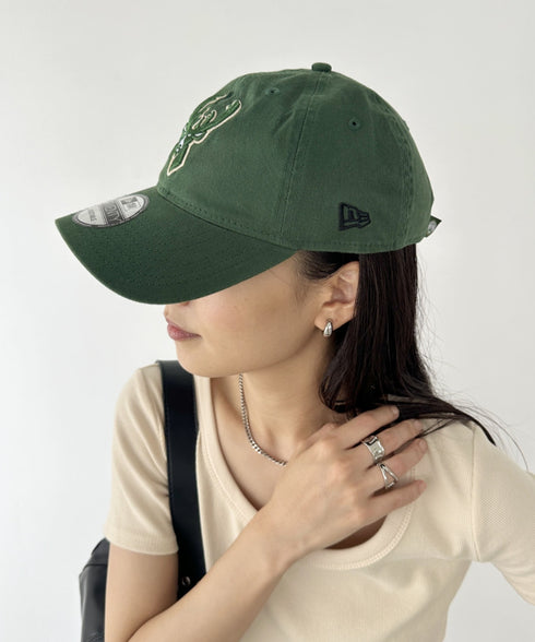 NEW ERA(ニューエラ)/9TWENTY MLB CORE CLASSIC 限定 メジャーリーグ べースボール ロゴキャップ MLB公式 チームロゴネームタグ アジャスター付 サイズ調整可能 | IM5232030 | オリーブ