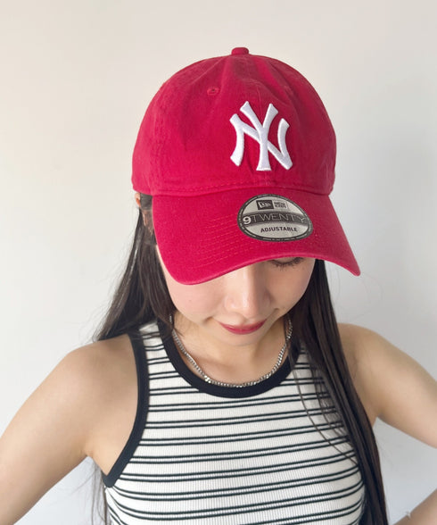 NEW ERA(ニューエラ)/9TWENTY MLB CORE CLASSIC 限定 メジャーリーグ べースボール ロゴキャップ MLB公式 チームロゴネームタグ アジャスター付 サイズ調整可能 | IM5232030 | レッド