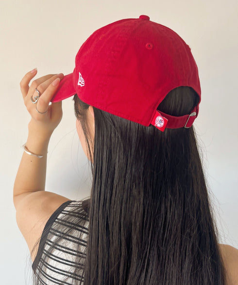 NEW ERA(ニューエラ)/9TWENTY MLB CORE CLASSIC 限定 メジャーリーグ べースボール ロゴキャップ MLB公式 チームロゴネームタグ アジャスター付 サイズ調整可能 | IM5232030 | レッド