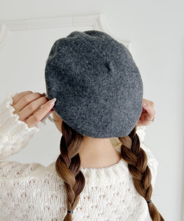 【11色展開】ベーシックベレー帽 | LO5233112 | チャコールグレー