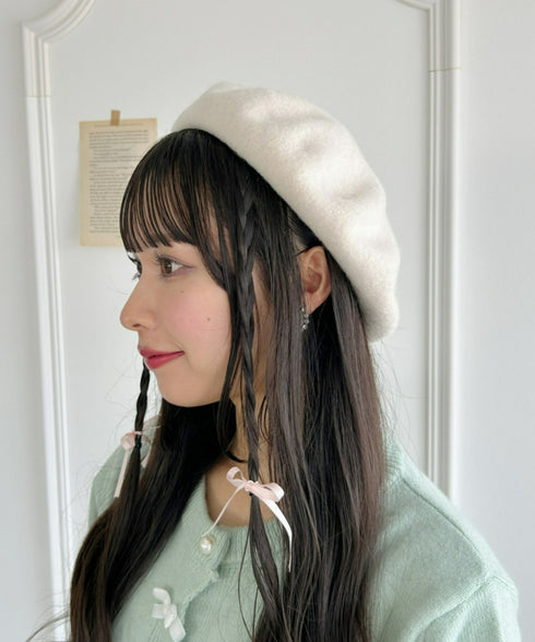 【11色展開】ベーシックベレー帽 | LO5233112 | アイボリー