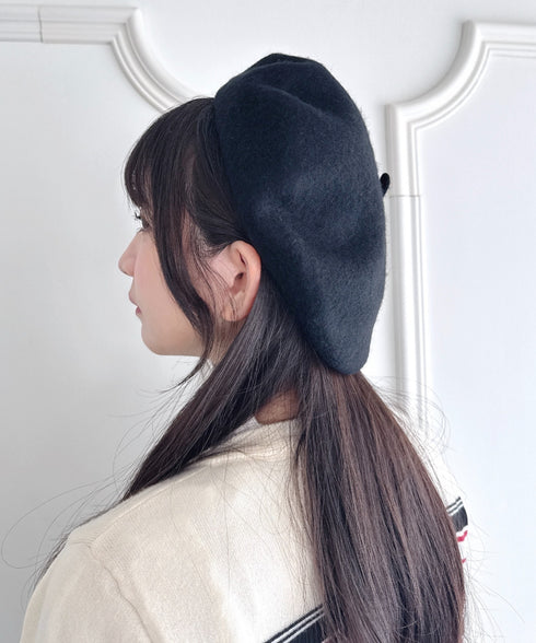 【11色展開】ベーシックベレー帽 | LO5233112 | ブラック