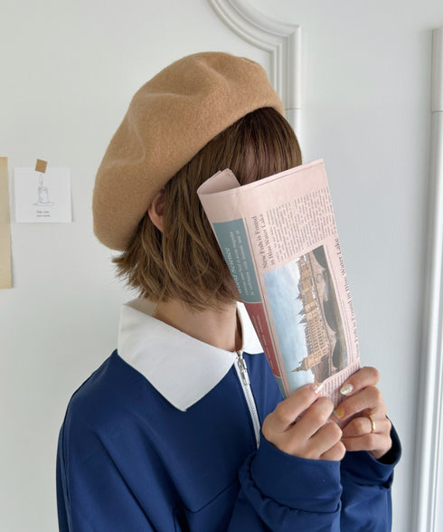 【11色展開】ベーシックベレー帽 | LO5233112 | ベージュ