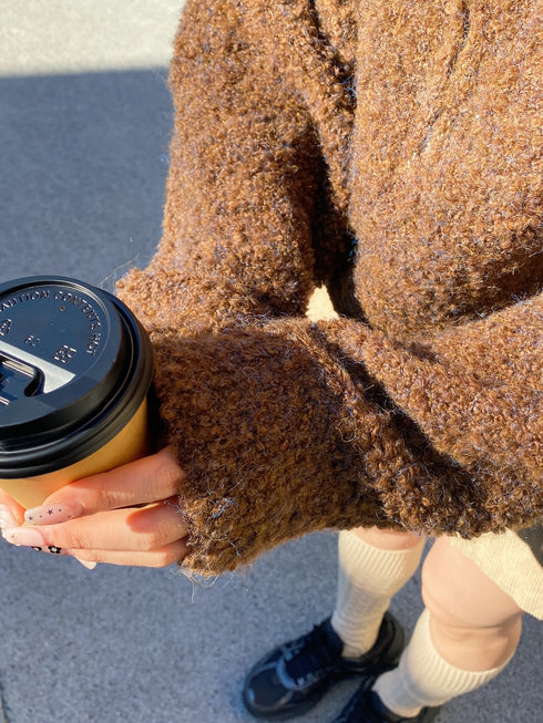 ハーフジップもこもこBIGニット | SL2244613 | ブラウン