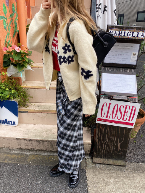 巻きスカート風チェックスカート | SL2243625 | ブラック