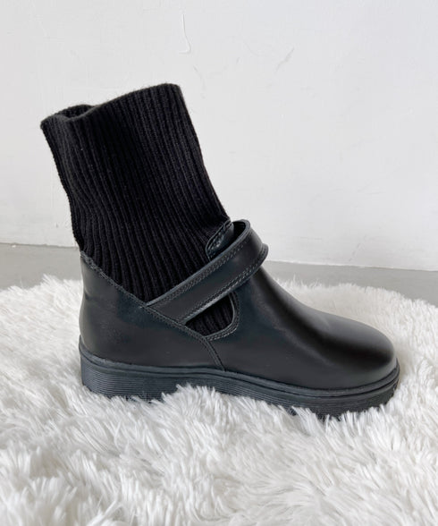 ニットドッキングベルトソックスブーツ | LO3233124 | ブラック