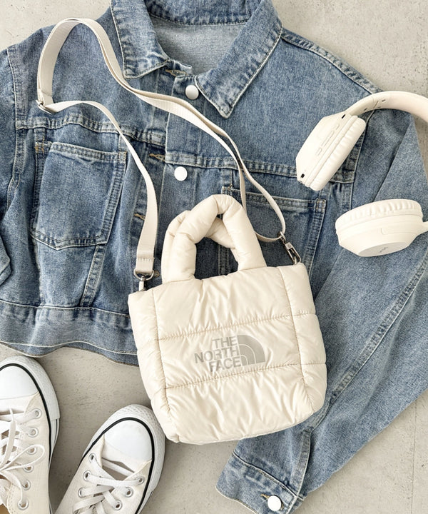 THE NORTH FACE(ザ・ノースフェイス)/2WAY メタリック ミニ ショルダーパデットバッグ/PLUMPY TOTE BAG | IM1233037 | クリーム