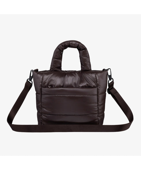 THE NORTH FACE(ザ・ノースフェイス)/2WAY メタリック ミニ ショルダーパデットバッグ/PLUMPY TOTE BAG | IM1233037 | ダークブラウン