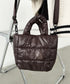 THE NORTH FACE(ザ・ノースフェイス)/2WAY メタリック ミニ ショルダーパデットバッグ/PLUMPY TOTE BAG | IM1233037 | ダークブラウン