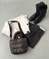THE NORTH FACE(ザ・ノースフェイス)/2WAY メタリック ミニ ショルダーパデットバッグ/PLUMPY TOTE BAG | IM1233037 | ダークブラウン