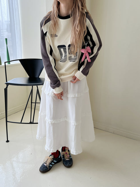 ワンポイントフリルスウェットスカート | SL2243690 | ホワイト