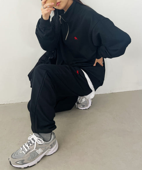 【POLO CHAMPS/ポロチャンプス】 別注 ワンポイント刺繍 スウェットパンツ セットアップ対応 | CL2233460 | ブラック