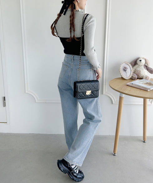 キルティングチェーンショルダーバッグ | LO1233472 | ブラック