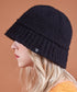 VARZAR(バザール)/Monogram Label Wool Knit Bucket Hat/モノグラム ラベル ウール ニット バケットハット | IL5233053 | ブラック