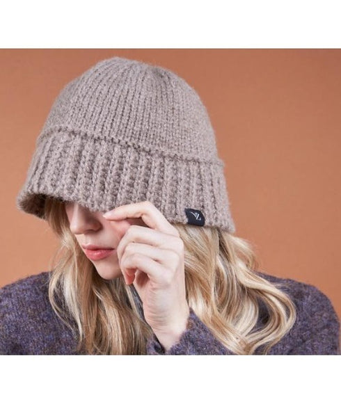 VARZAR(バザール)/Monogram Label Wool Knit Bucket Hat/モノグラム ラベル ウール ニット バケットハット | IL5233053 | モカ