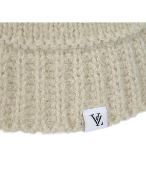VARZAR(バザール)/Monogram Label Wool Knit Bucket Hat/モノグラム ラベル ウール ニット バケットハット | IL5233053 | ベージュ
