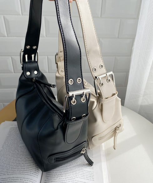 フェイクレザーベルトデザインハンドバッグ | WOMEN | WR1233013 | ブラック