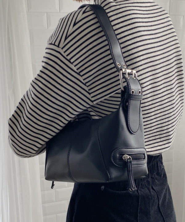 フェイクレザーベルトデザインハンドバッグ | WOMEN | WR1233013 | ブラック