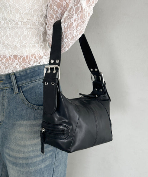 フェイクレザーベルトデザインハンドバッグ | WOMEN | WR1233013 | ブラック