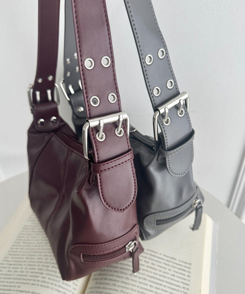 PUベルトデザインハンドバッグ | WR1233013 | レッド