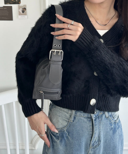 PUベルトデザインハンドバッグ | WR1233013 | グレー