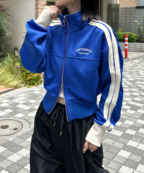 ラインショート丈トラックジャケット | CL2233573 | ブルー