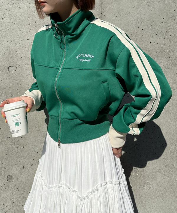 ラインショート丈トラックジャケット | CL2233573 | グリーン