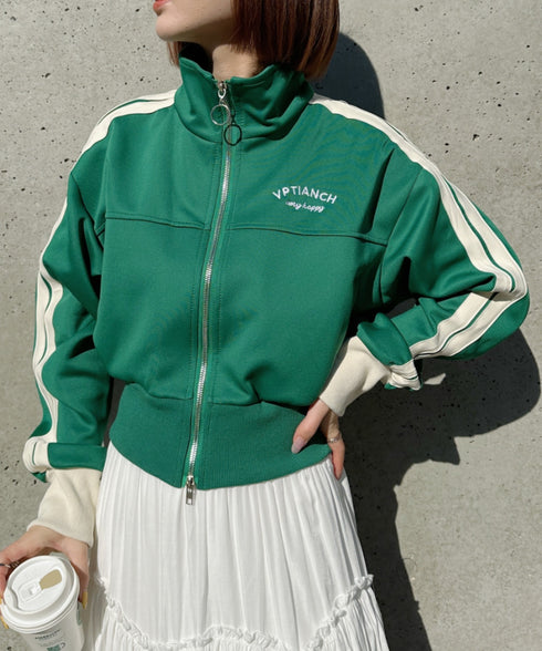 ラインショート丈トラックジャケット | CL2233573 | グリーン