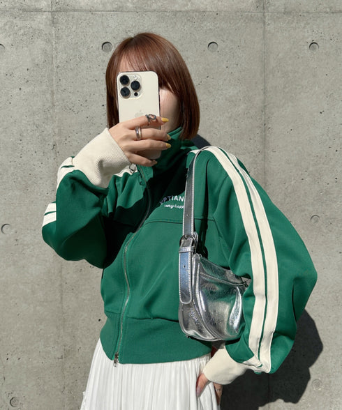 ラインショート丈トラックジャケット | CL2233573 | グリーン